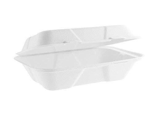 CLAMSHELL TAKE-AWAY FOOD CONTAINER 1 COMPARTMENT ECO-FRIENDLY (25PC 9 X 6 INCH) - Image 6