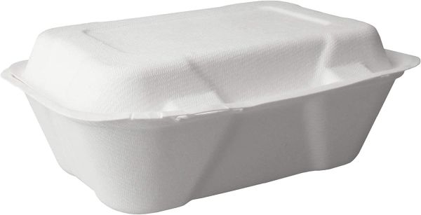 CLAMSHELL TAKE-AWAY FOOD CONTAINER 1 COMPARTMENT ECO-FRIENDLY (25PC 9 X 6 INCH) - Image 8
