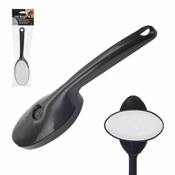 DELUXE BLACK LINT BRUSH CLOTHES CLEANING REMOVES PET FUR HAIR FLUFF & DUST - Image 1
