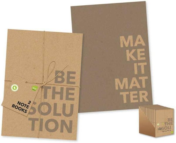 ECO FRIENDLY A5 SOFT COVER LINED NOTEBOOKS NOTEPADS LESS IS MORE MAKE IT MATTER - Image 3