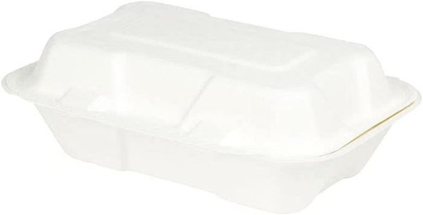 CLAMSHELL TAKE-AWAY FOOD CONTAINER 1 COMPARTMENT ECO-FRIENDLY (25PC 9 X 6 INCH) - Image 3